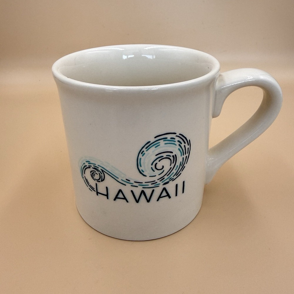 Starbucks Hawaii Waves 2013 Coffee Mug Global Icon Series 14oz Ivory USA Made